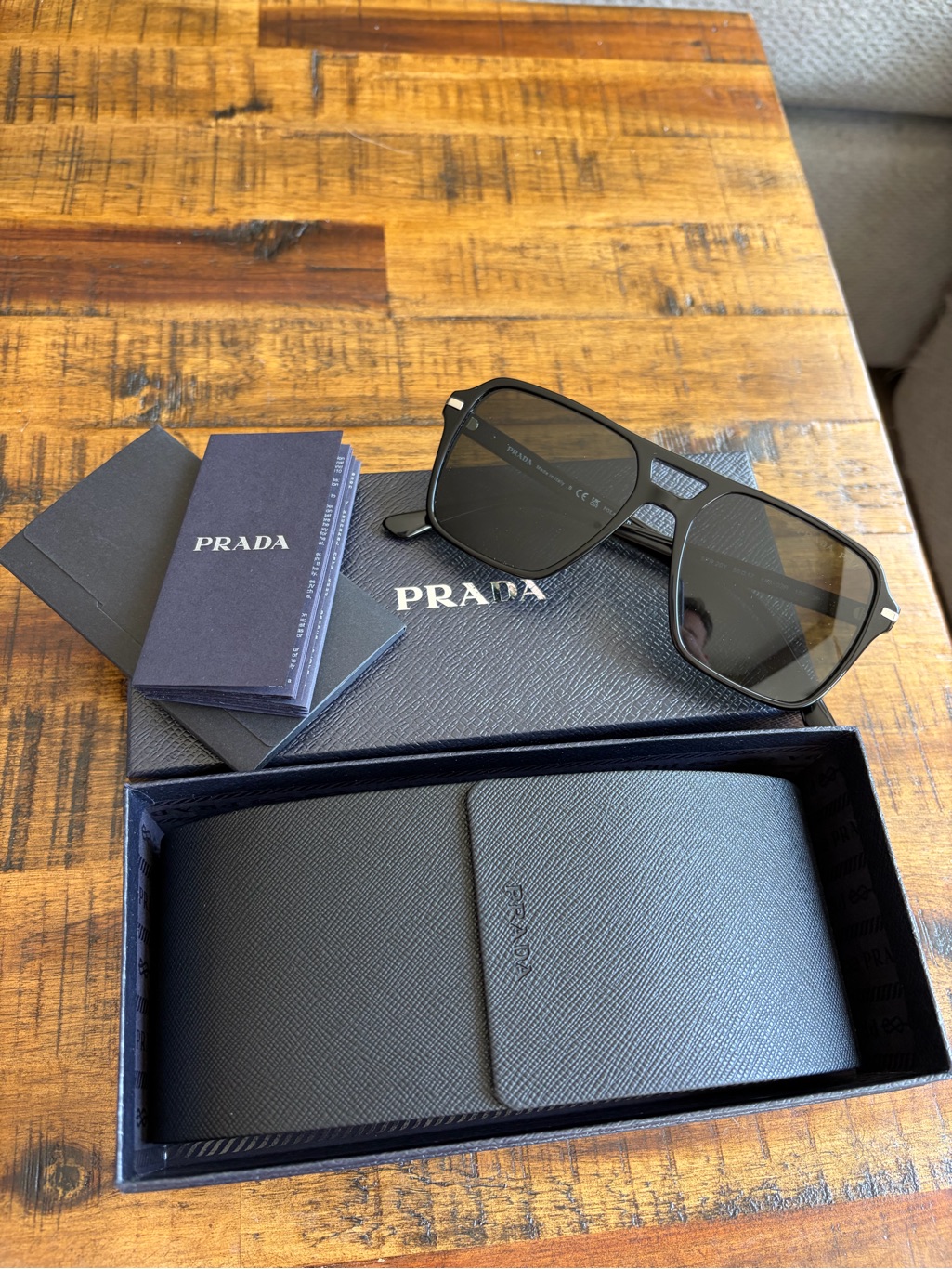 Authentic Prada Pr 20ys Polarized Pilot Sunglasses - Like New